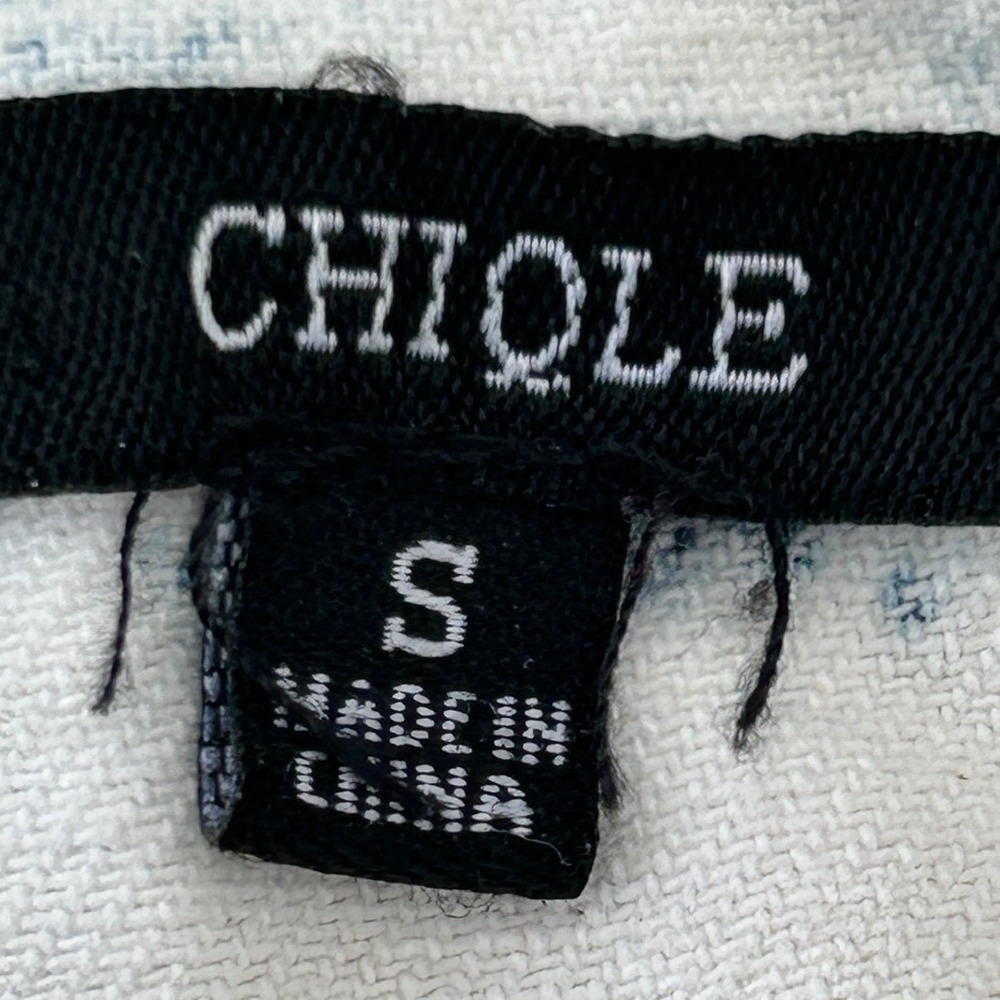 Chiqle Denim Architect Distressed Acid Wash Cropped Jean Jacket CY6498LA Small - Picture 7 of 10